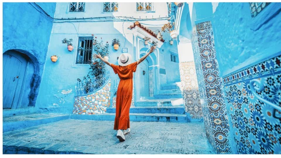 Calles azules de Chefchaouen, Marruecos