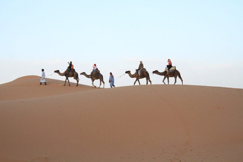 Dunas de Erg Chebbi en el desierto del Sahara, Merzouga, una experiencia única que vivir en Marruecos en 7 días.