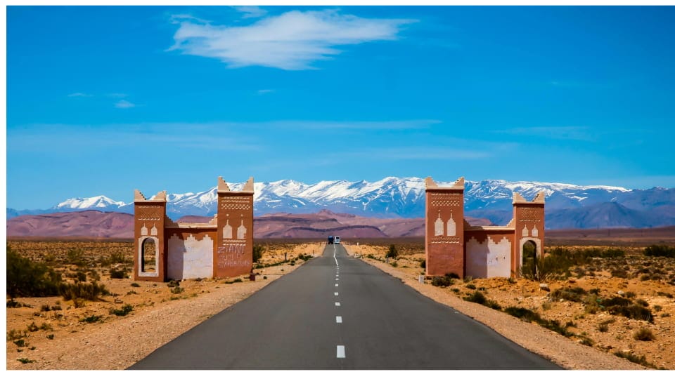 Panorámica de las montañas del Atlas en Marruecos