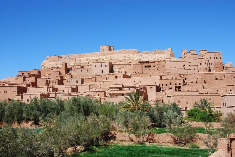 Ouarzazate, conocida como la puerta del desierto del Sahara, es un lugar perfecto para incluir en un viaje de 7 días por Marruecos.