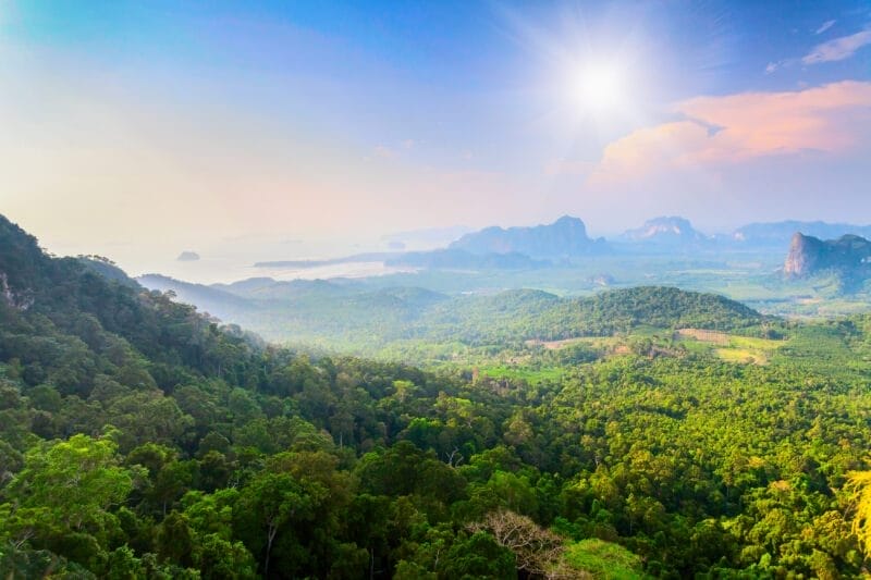 Paisaje natural en Pai, un destino tranquilo y hermoso que ver en Tailandia.