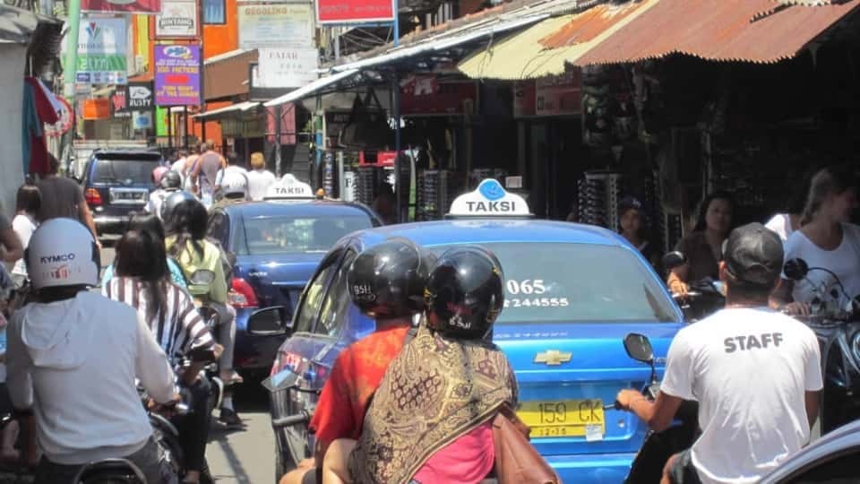 Taxis en Bali como medio de transporte