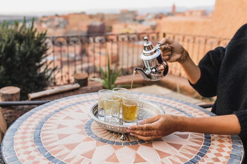 Terraza de Nomad en Marrakech, excelente lugar para una pausa en dos días de recorrido